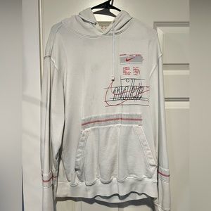 Nike White Graph Hoodie